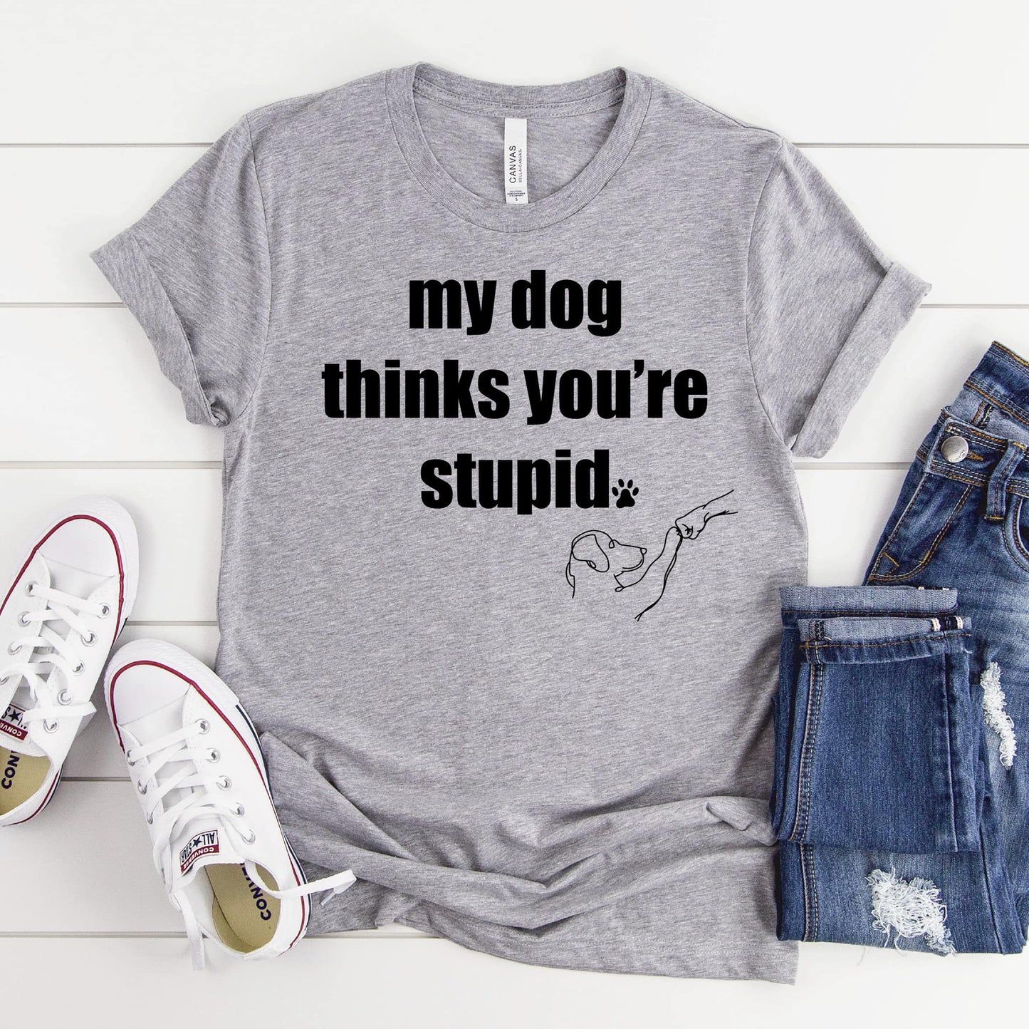 My dog thinks your stupid