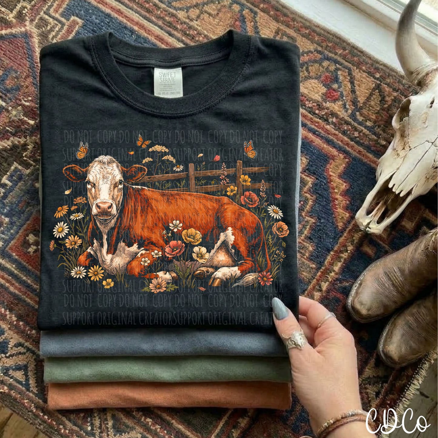 highland cow flowers